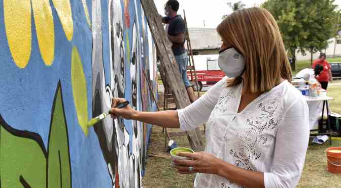 En el marco de la Semana de la Memoria, el Municipio impulsó un nuevo mural participativo en El Talar